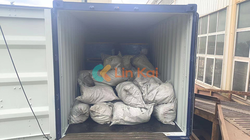 Fune in acciaio antitorsione caricata in container, pronta per l'Indonesia